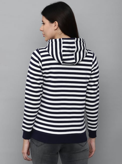 Black and white striped hotsell hoodie women's