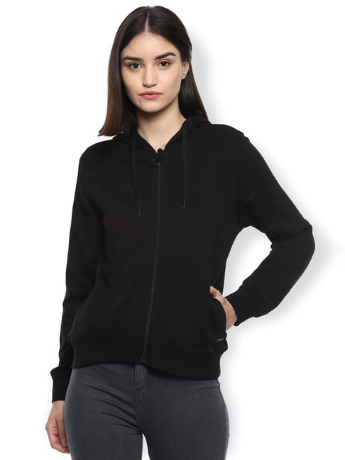 Buy Van Heusen Black Regular Fit Hoodie for Women Online Tata CLiQ