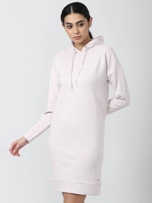 Van Heusen White Cotton Mini Shift Dress Price in India