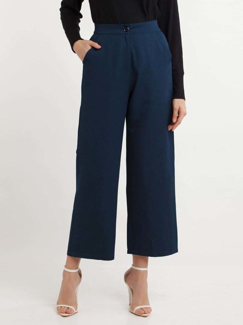 Zink London Navy High Rise Pants-picture-11