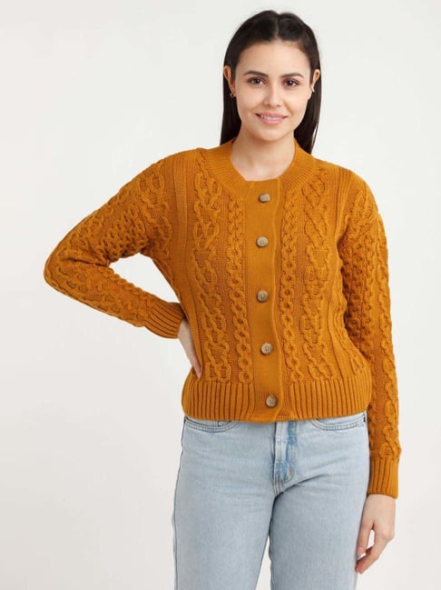 Zink London Mustard Regular Fit Sweater-picture-37