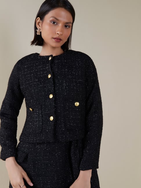 MSK Black Shimmer Jacket Size Small | eBay