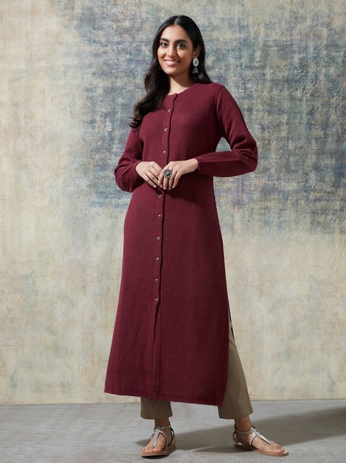 Buy Maroon Kurtis Online in India at Best Price - Westside