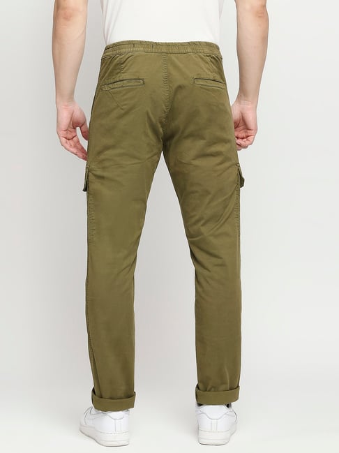 Buy Spykar Green Slim Fit Cargos for Men's Online Tata CLiQ