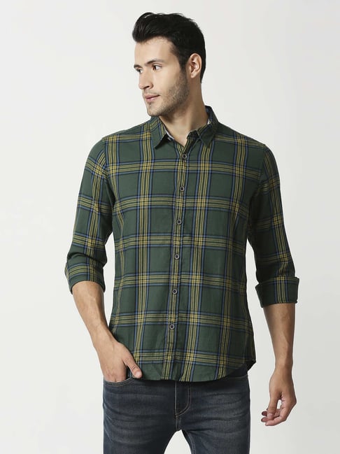 Pepe Jeans Men Checkered Casual Blue Shirt - Buy Pepe Jeans Men Checkered  Casual Blue Shirt Online at Best Prices in India | Flipkart.com