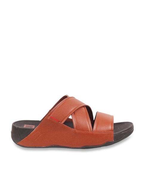 Buy FitFlop Men s Tan Cross Strap Sandals for Men at Best Price