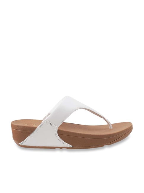 FitFlop F-Mode Leather Twist Flatform Toe Post Sandal White – Bstore