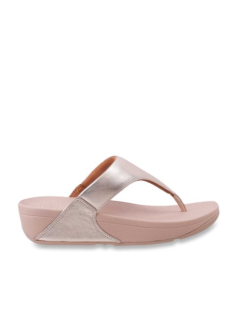 Buy FitFlop Women's Rose Gold Thong Wedges for Women at Best Price