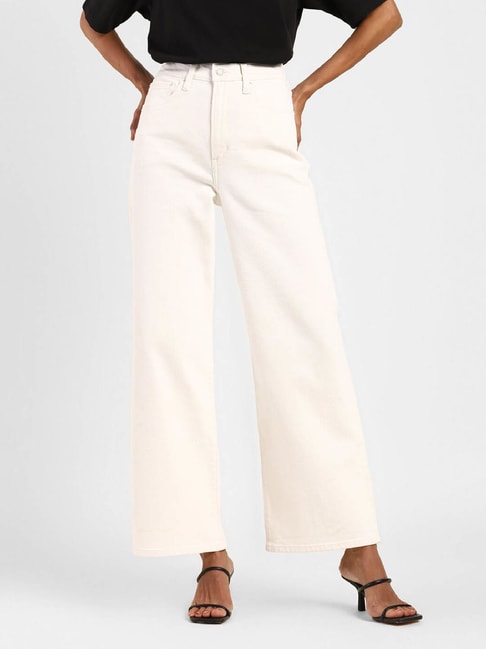 SHEIN Cotton-Blend Bootcut Jeans Without Belt | White bootcut jeans, Bootcut  jeans outfit, Clothes