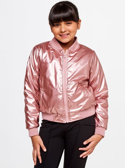 Buy AND girl Pink Jacket for Girls Clothing Online Tata CLiQ