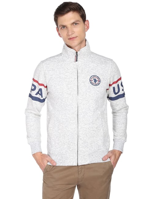 U.S. Polo Assn. Light Grey Cotton Regular Fit Logo Printed Sweatshirt-picture-20