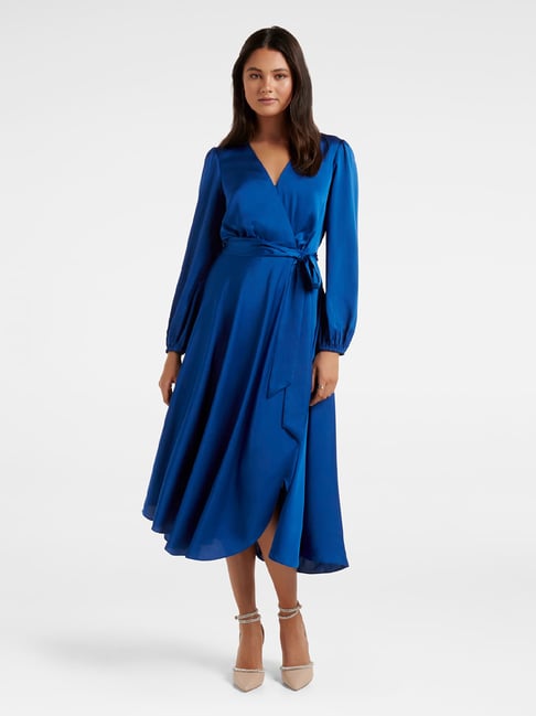 Forever New Blue Wrap Dress Price in India