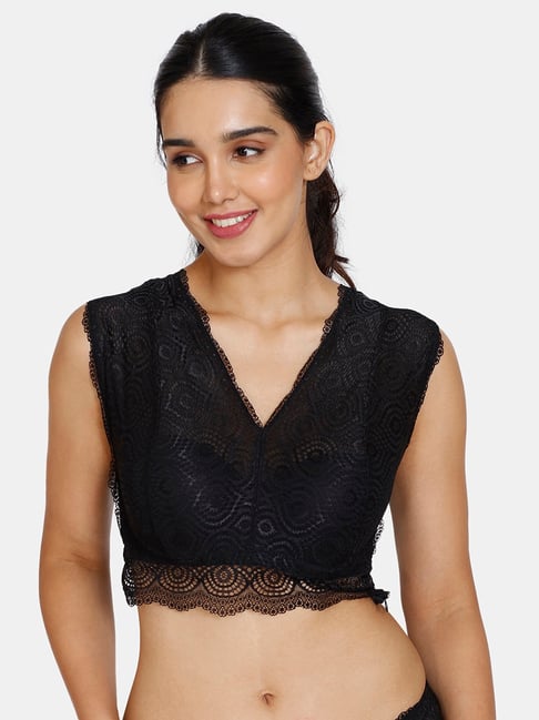Zivame Black Lace Full Coverage Under-Wired Bralette Price in India