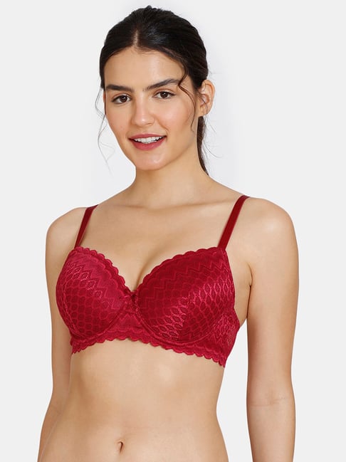 Buy Leading Lady Non Padded Cotton T Shirt Bra - Red Online at Low Prices  in India 