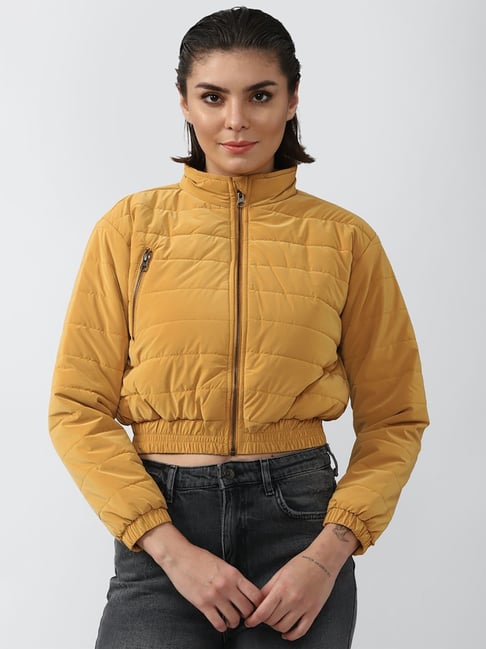 Buy Forever 21 Khaki Textured Jacket for Women Online Tata CLiQ