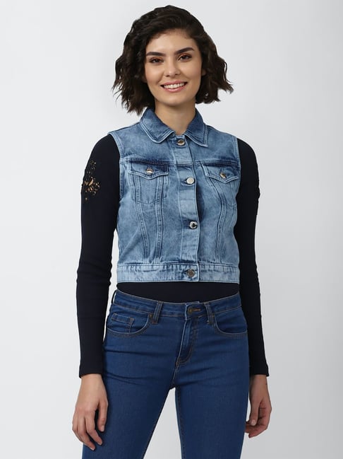 Forever 21 Blue Regular Fit Jacket