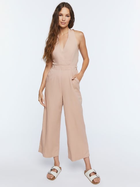 Forever 21 Beige Midi Jumpsuit