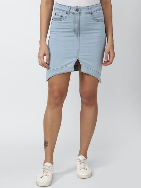 Girls Blue Front Button Denim Mini Skirt, Jeans Skirt, डेनिम स्कर्ट्स -  NOZ2TOZ, New Delhi | ID: 2850654316433