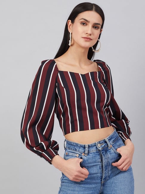 Rare Multicolor Striped Crop Top-picture-36