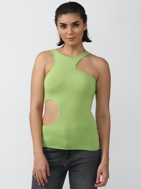 Clothing Forever 21 Green Top Buy Forever 21 Green Regular Fit Top