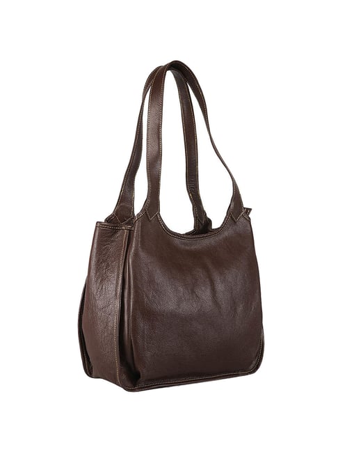 Buy Genwayne Brown Solid Large Hobo Shoulder Bag Online At Best