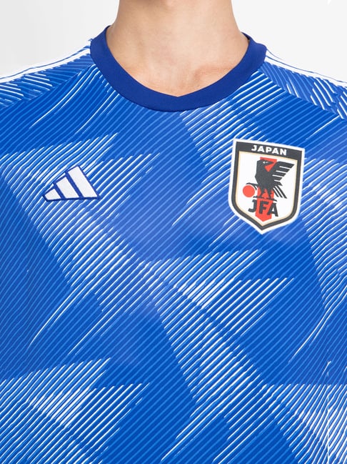 Buy adidas Blue Regular Fit Round Neck JFA Home Jersey for Men's