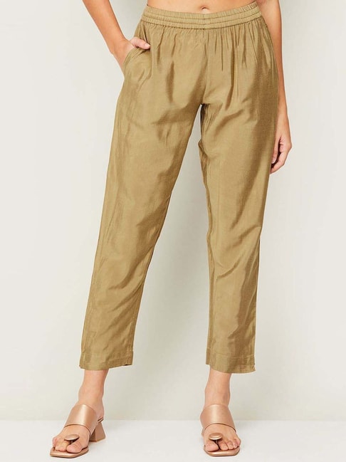 Trousers & Lowers - Golden - women - 180 products | FASHIOLA INDIA