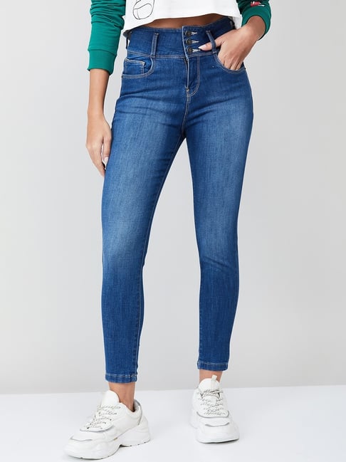 Fame Forever by Lifestyle Blue Cotton High Rise Jeans