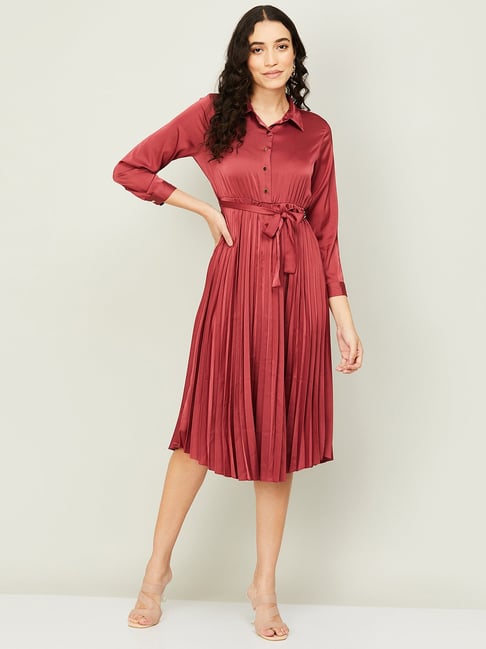CODE by Lifestyle Red A-Line Dress Price in India