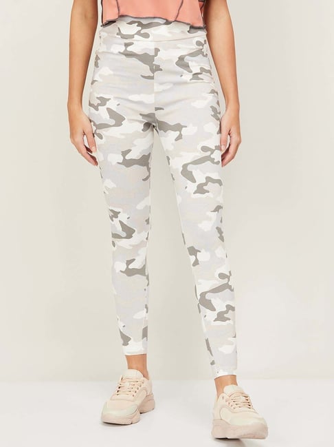 Buy Ginger by Lifestyle Grey Camouflage Pants for Women Online