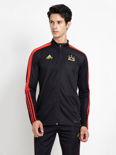 Buy adidas Black Regular Fit Mock Collar SALAH TK Jacket for Men's