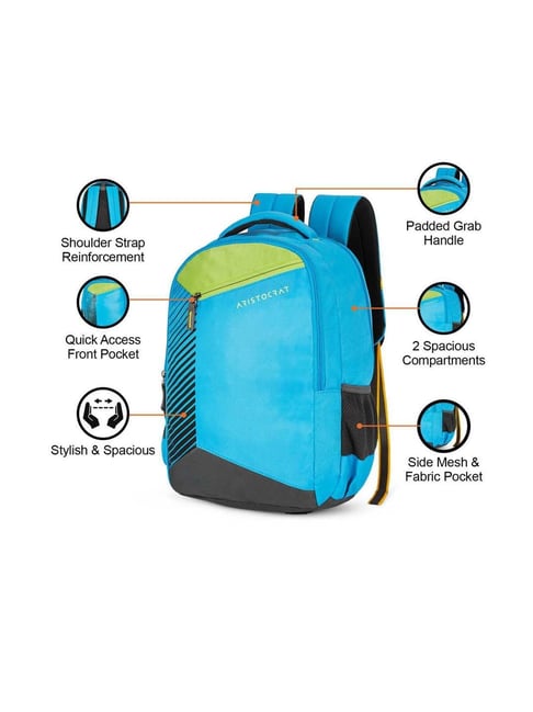 Buy Aristocrat 26 Ltrs Blue Medium Backpack Online At Best Price @ Tata ...