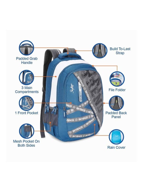 Buy Skybags 30 Ltrs Blue Medium Backpack Online At Best Price @ Tata CLiQ