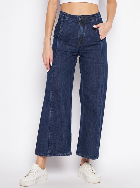 Buy MADAME Blue Flared Fit Denim Jeans for Women Online @ Tata CLiQ