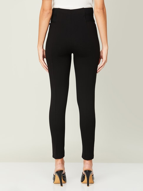 Beth - High Waisted PU Zip Skinny Jeans | Miss G Couture