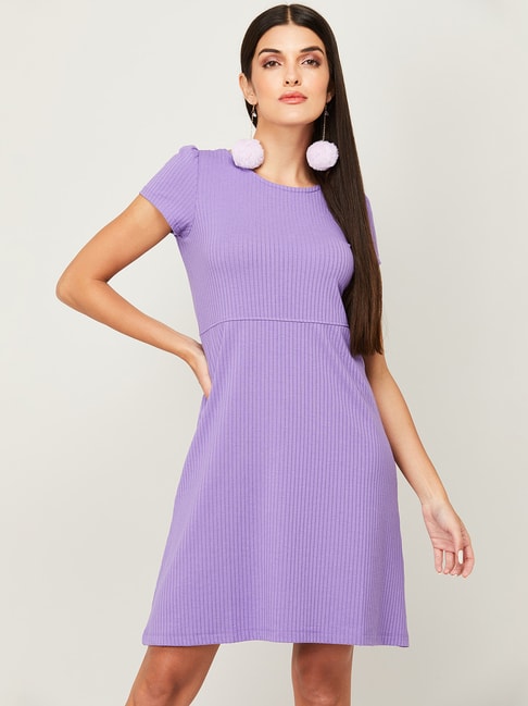Fame Forever by Lifestyle Purple A-Line Dress Price in India