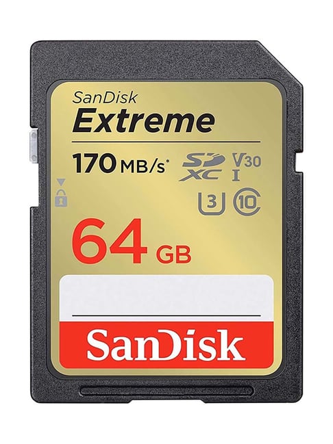 Buy SanDisk Extreme SD UHS I 64GB Card for DSLR Online At Best