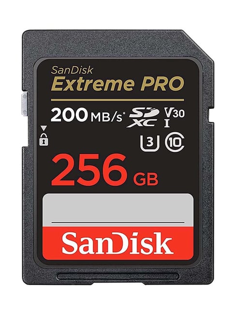 SanDisk Extreme Pro SD UHS I 256GB Card for DSLR and Mirrorless Cameras (Black)