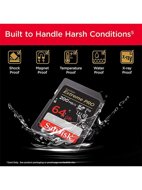 Buy SanDisk Extreme Pro SD UHS I 64GB Card for DSLR Online At Best