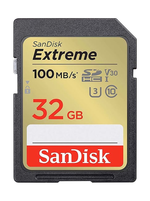 SanDisk Extreme SD UHS I 32GB Card for DSLR and Mirrorless Cameras (Black)
