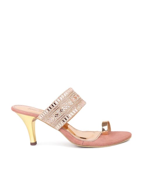 Inc 5 Women's Rose Gold Toe Ring Sandals