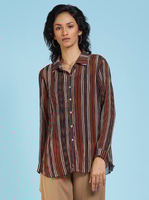multicolor striped shirt womens