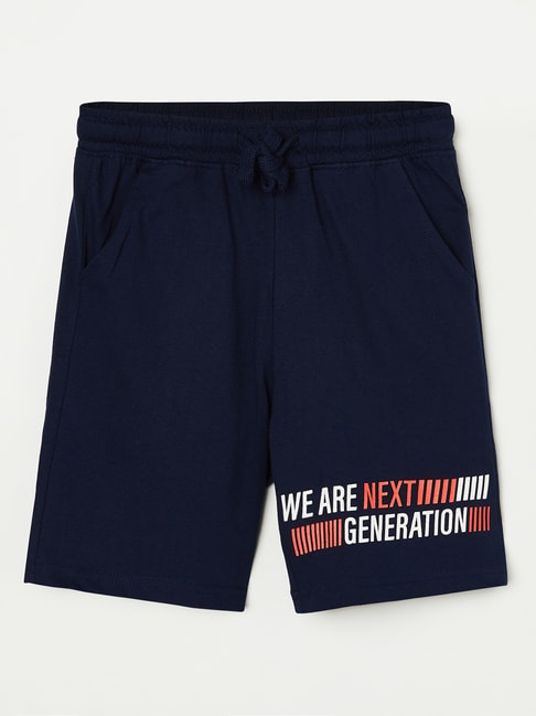 Fame Forever by Lifestyle Kids Navy Graphic Shorts