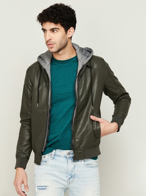 Men's Casual Zipper Pocket Hooded Windbreaker Jacket Chic - Temu