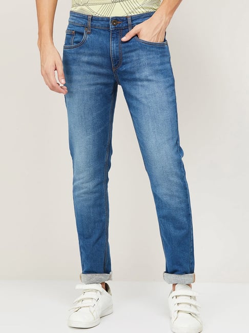 Buy Forca Blue Slim Tapered Fit Jeans for Mens Online Tata CLiQ