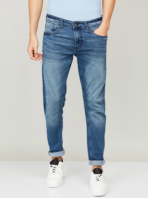 Bossini Blue Slim Tapered Fit Jeans