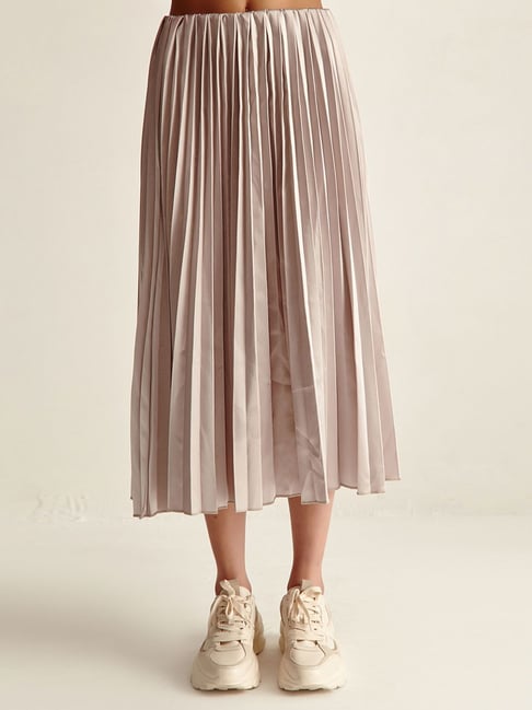 Metallic pleated skirt online india best sale