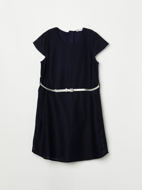 Fame Forever by Lifestyle Kids Navy Self Design Dress