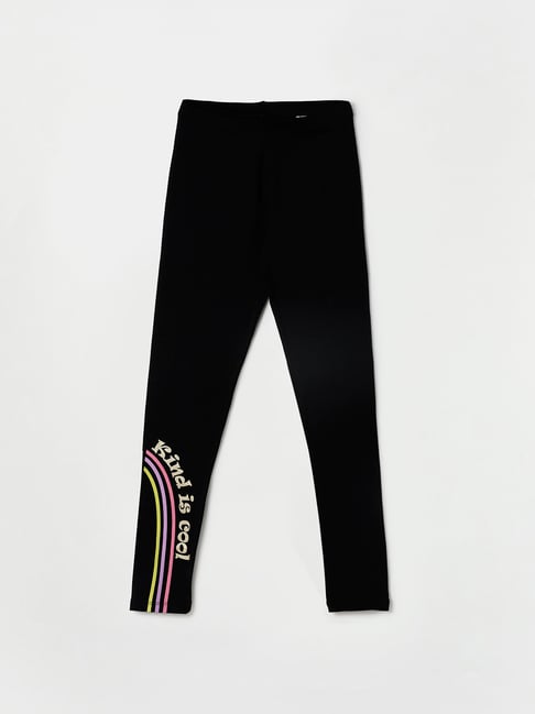 Buy Fame Forever by Lifestyle Kids Black Leggings for Girls Clothing Online  @ Tata CLiQ