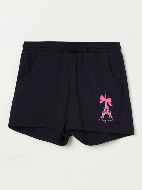 Fame Forever by Lifestyle Kids Navy Solid Shorts